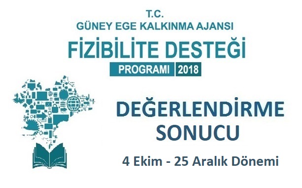 2018 Fizibilite Desteği 4 Ekim – 25 Aralık Dönemi sonuç ilanını 